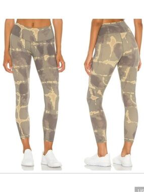 VARLEY Luna High Rise Leggings Golden Tie Dye Size Medium